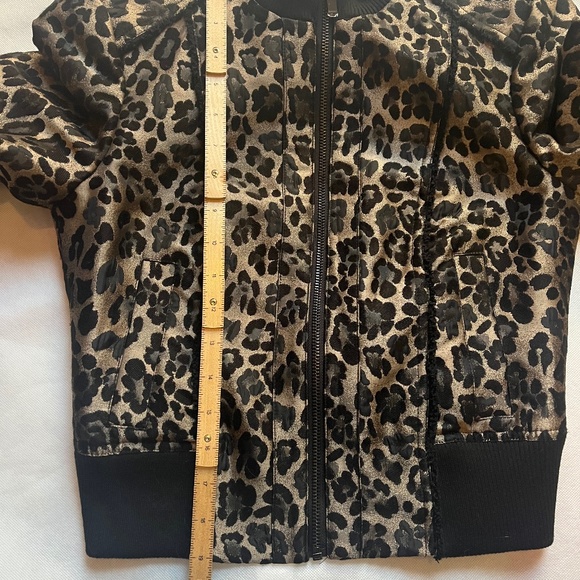 NWT Cache Leopard Cheetah Animal Print Jacquard Fringe Cocktail‎ Bomber Jacket S - Picture 10 of 11